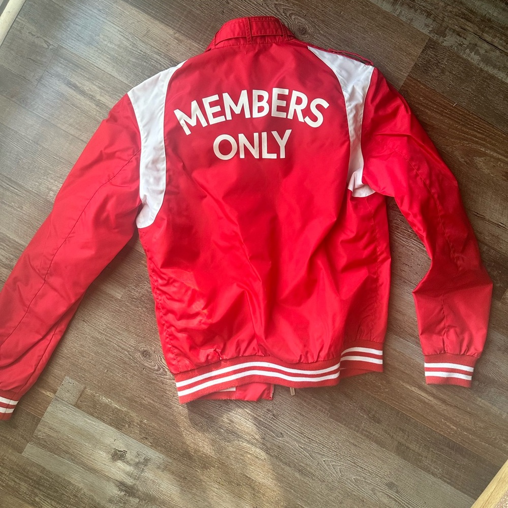 Vibrant Red Members Only Jacket